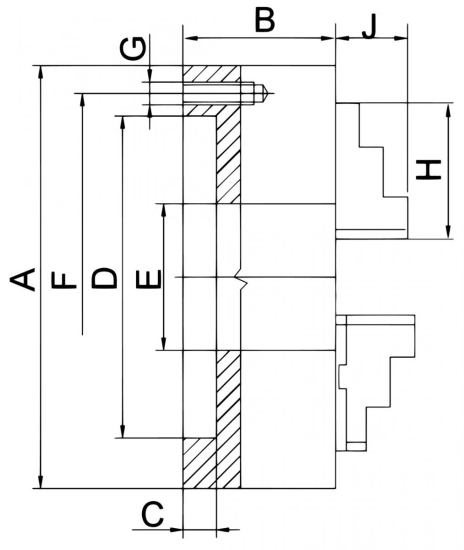 Bernardo Präzisions-3-Backenfutter PO3 - 100 3-Backenfutter aus Stahl