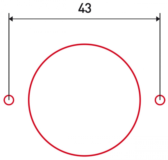 Bernardo Bohrkopf 43 mm, für Fenstergriffe mit Aufnahme für Bohrmaschinen Bohrmasken