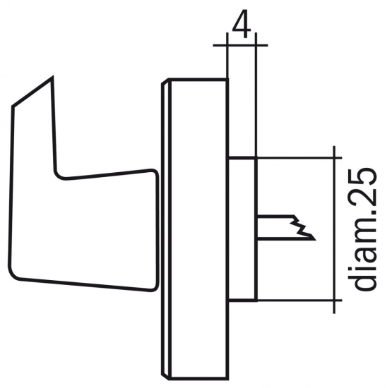 Bernardo Bohrkopf 43 mm für Fenstergriffe mit Aufnahme für Stemmmaschinen Bohrmasken