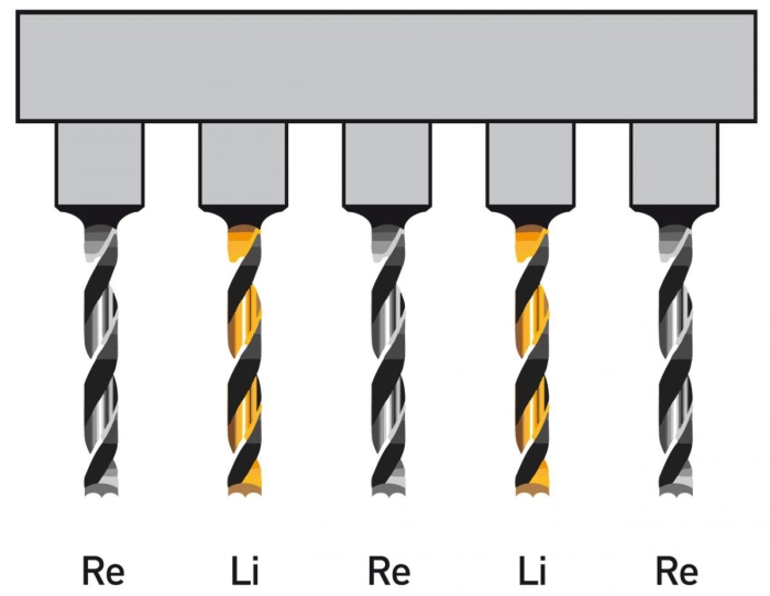 Bernardo Reihenbohrkopf 32 mm, mit Aufnahme für Stemmmaschinen Bohrmasken