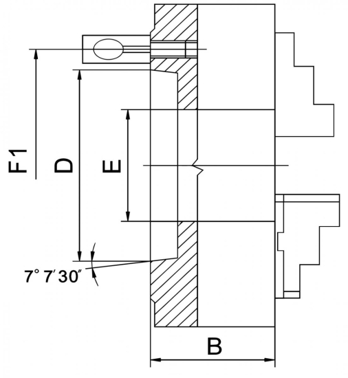 Bernardo Präzisions-3-Backenfutter PO3-500/D8 3-Backenfutter aus Stahl