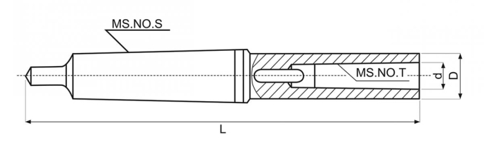 Bernardo Verlängerungshülse MK 2 / 1 Spannmittel für Werkzeuge