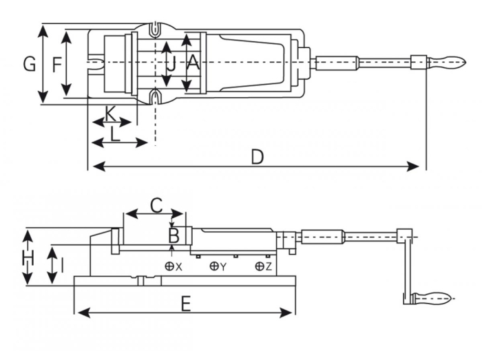 Bernardo Hydraulischer Maschinenschraubstock VH 100 Schraubstöcke