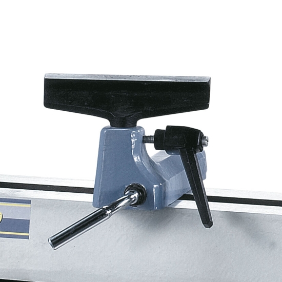 Einfache Fixierung der Handauflage mittels Schnellspannhebel.