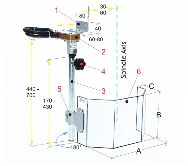 Bernardo PTR 20/300 Schutzeinrichtungen für Bohrmaschinen
