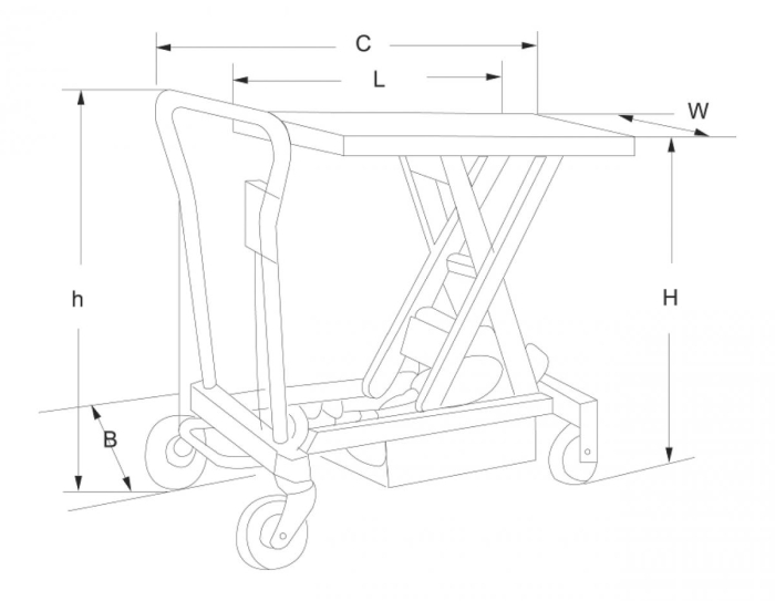 Bernardo ES 750 Semielektrische Scherenhubtische