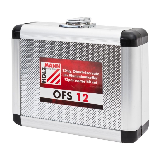 Holzmann OFS12 12tlg. Oberfräsersatz im Aluminiumkoffer
