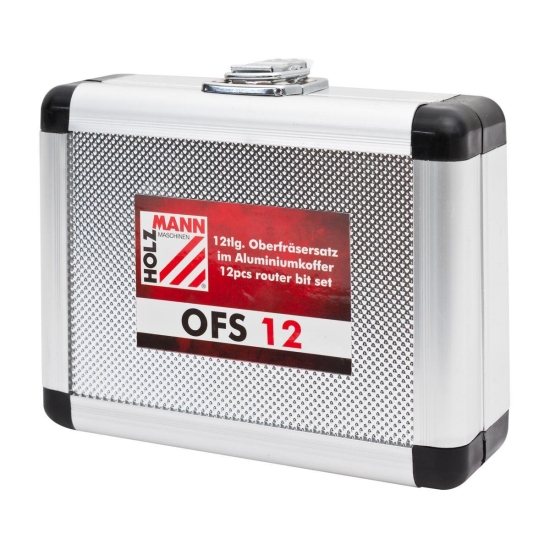 Holzmann OFS12 12tlg. Oberfräsersatz im Aluminiumkoffer