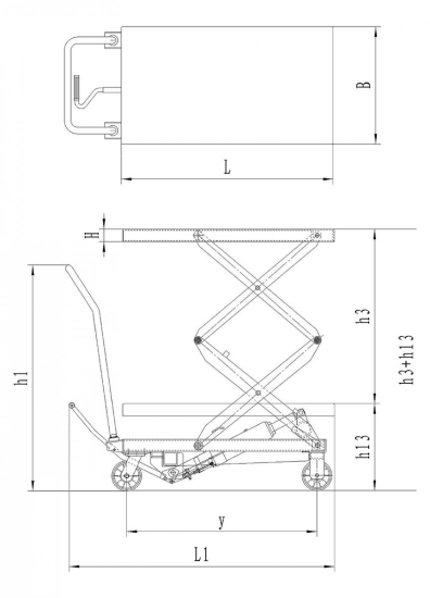 Bernardo BS 700 D Hydraulik-Doppelscherenhubtische