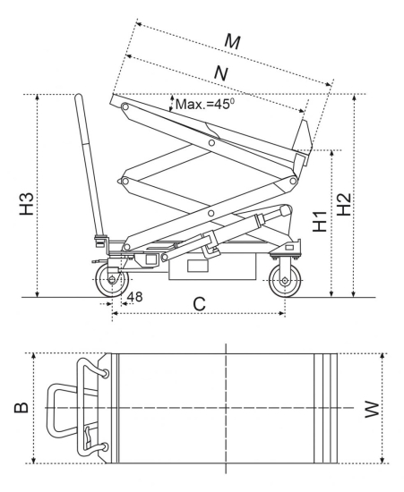 Bernardo HK 400 Hebe- und Kipptische