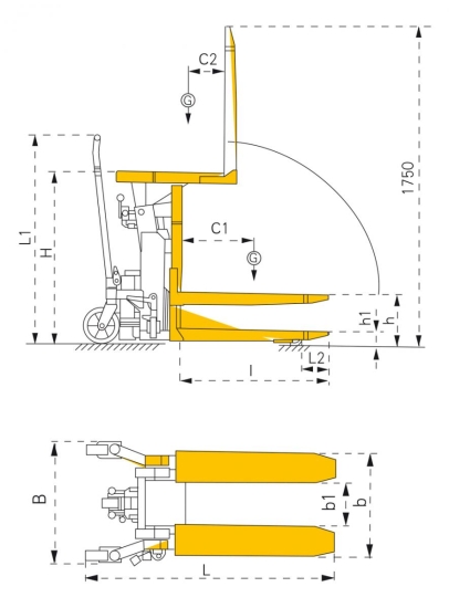Bernardo HHK 1000 Manuelle Hochhubwagen