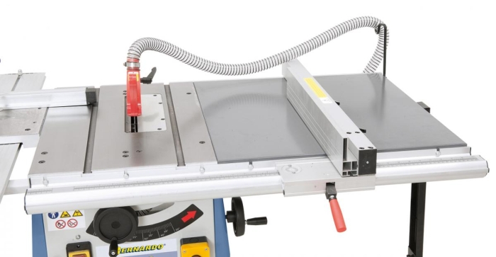 Die optionale Tischverbreiterung ermöglicht Schnittbreiten bis 725 mm.