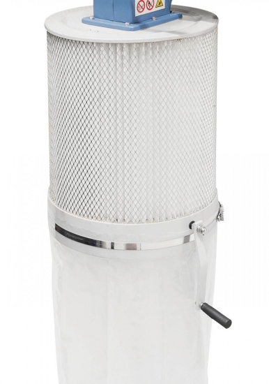 Filterpatrone inklusive Reinigungsbürste zum Entfernen des Feinstaubes.