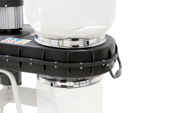 Unkomplizierter, schneller Spänesackwechsel