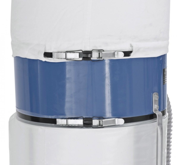 Spanngurt mit Schnellklemmung zum einfachen Wechseln des Spänesackes