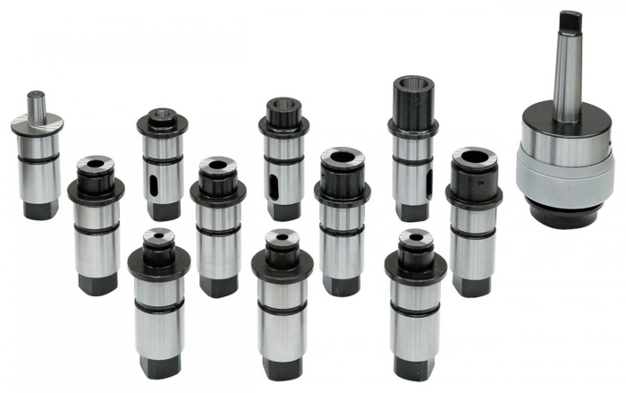 Bernardo Gewindeschneid-Schnellwechselfutterset MK 2 / M6 - M30 / 12 tlg. Spannmittel für Werkzeuge