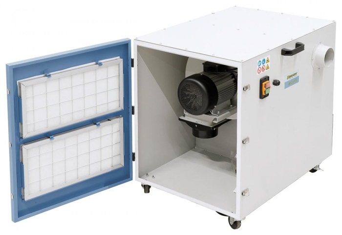 Eingebaute Feinstaubfilter mit großer Oberfläche.