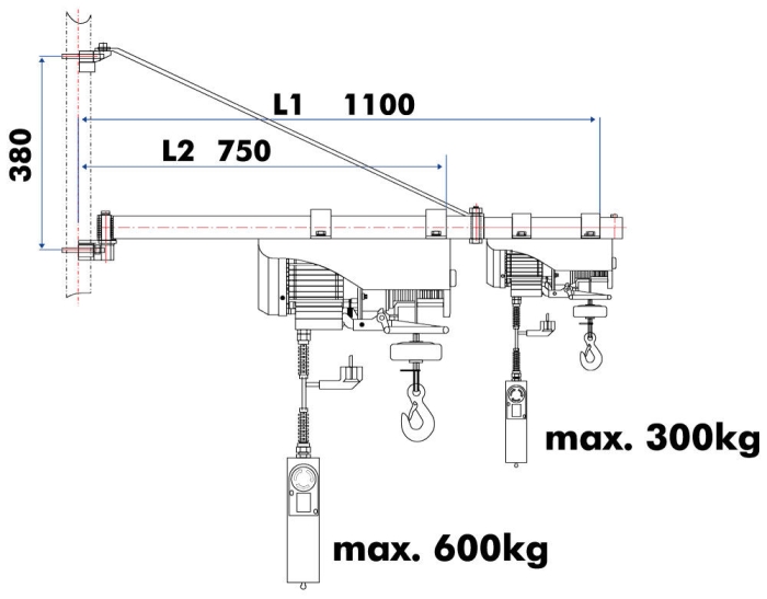 Holzmann SA3001100 Schwenkarm für ESZ
