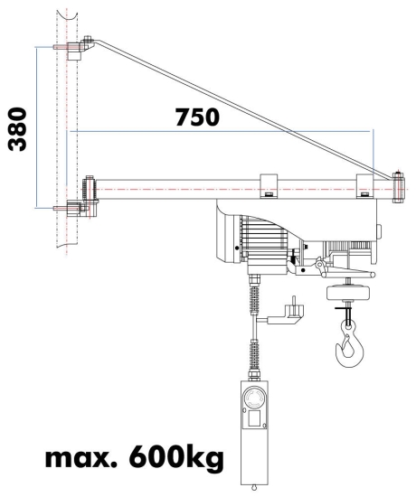 Holzmann SA600750 Schwenkarm für ESZ