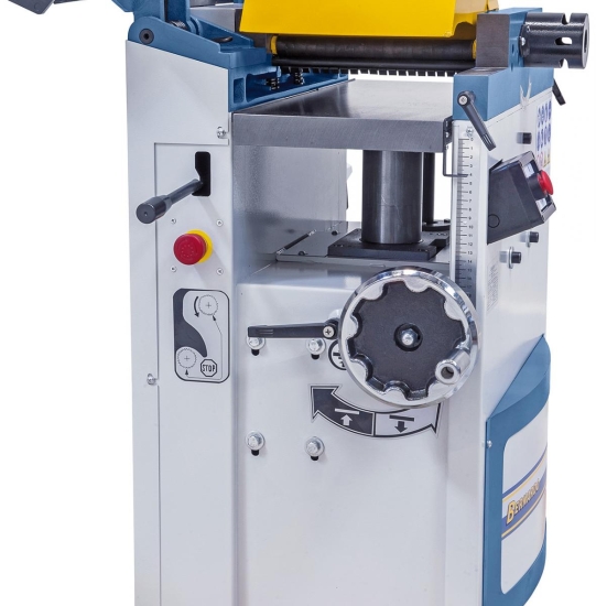 Stabiler Dickentisch mit Pinolenführung und Abstützung für exaktes Hobeln von Bretter, Leisten, Bohlen, …