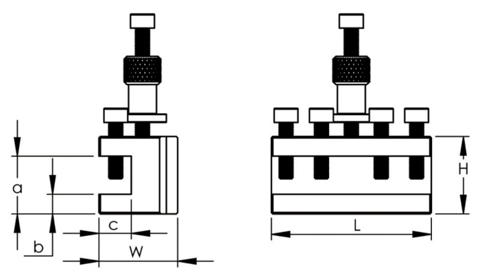 Bernardo Wechselhalter mit geradem Einsatz für Gr. 20 Zubehör Schnellwechselstahlhalterset