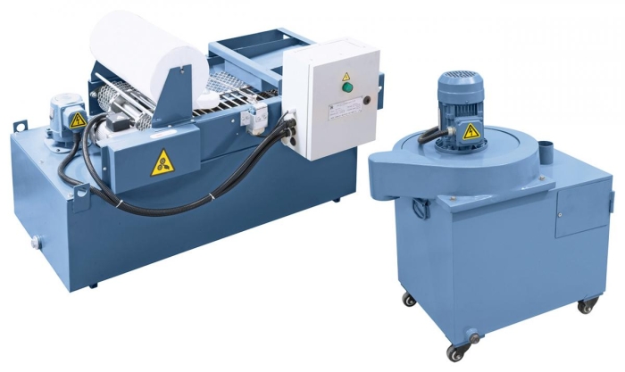 Kühlmitteleinrichtung mit Absaugung und Magnetseparator optional erhältlich.