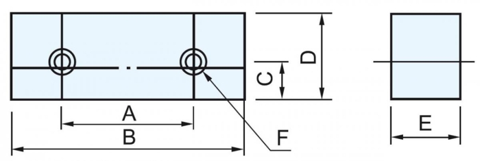 Bernardo Glatte Spannbacken PJ 250 - 2 Stk. Backen für PHV / CHV
