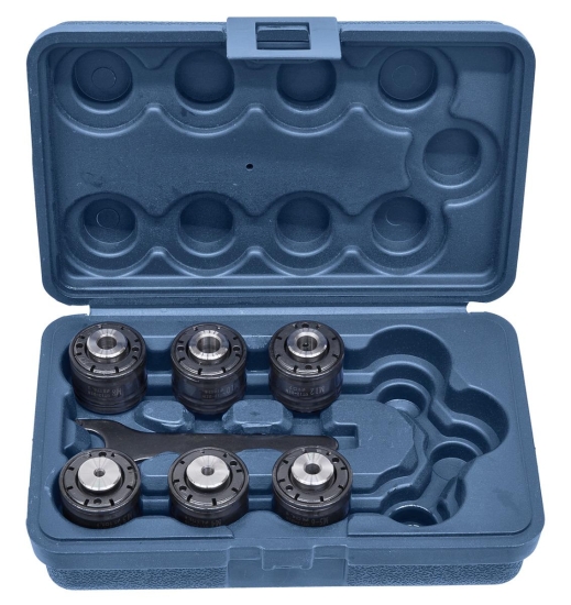 Serienmäßig mit Schnellwechselfutter nach DIN.