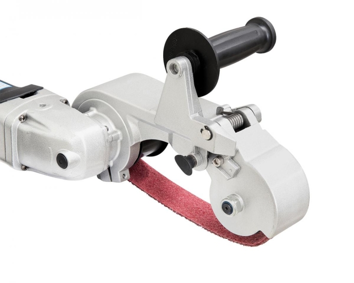 Fixierschraube für schnellen, werkzeuglosen Bandwechsel.