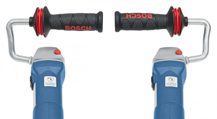 Ergonomischer Handgriff für ermüdungsfreies Arbeiten, wahlweise links oder rechts verwendbar.