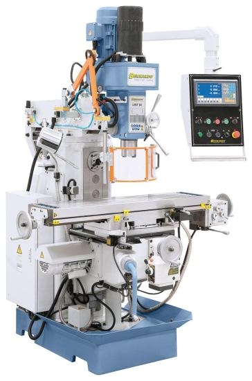 Bernardo UWF 90 inkl. 3-Achs-DRO ES-12 H und pneumat. WK-Klemmung Universalfräsmaschinen