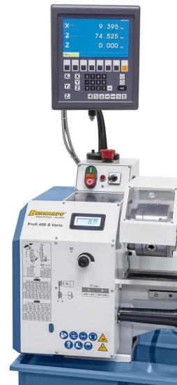 Die Maschine ist serienmäßig mit einer digitalen Positionsanzeige Bernardo ausgestattet