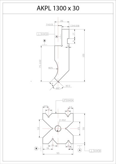 Bernardo AKPL 1300 x 30 Hydraulische Abkantpressen