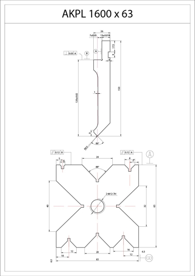Bernardo AKPL 1600 x 63 Hydraulische Abkantpressen
