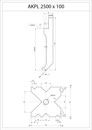 Bernardo AKPL 2500 x 100 Hydraulische Abkantpressen