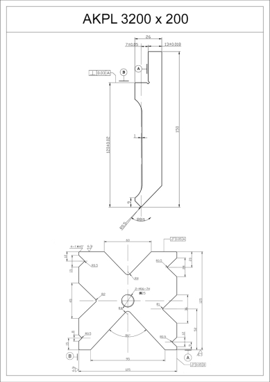 Bernardo AKPL 3200 x 200 mit manueller Bombiereinrichtung Hydraulische Abkantpressen