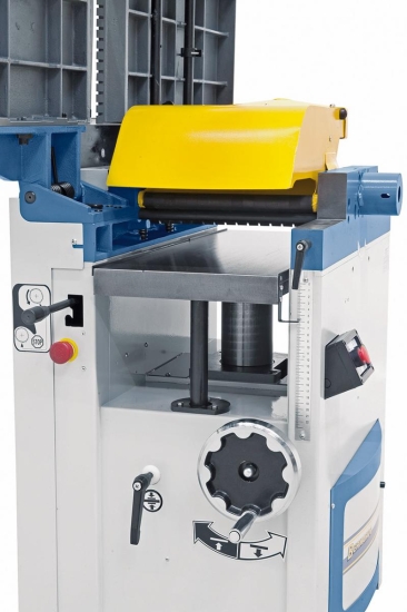 Stabiler Dickentisch mit Pinolenführung und Abstützung für exaktes Hobeln von Bretter, Leisten, Bohlen, …