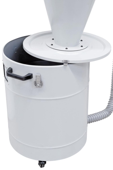 Großer Abfüllbehälter mit 118 Liter Volumen.