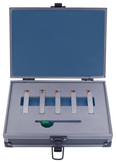 Bernardo Drehmeißelsatz mit HM-Wendeplatten, 10 mm, 5-tlg. Drehmeisselsätze