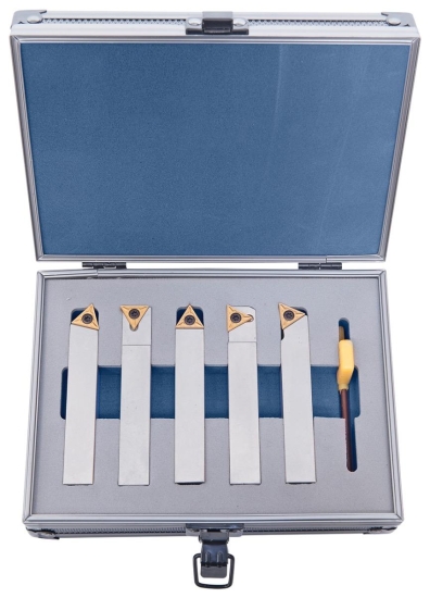 Bernardo Drehmeißelsatz mit HM-Wendeplatten, 16 mm, 5-tlg. Drehmeisselsätze