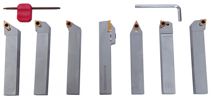 Bernardo Drehmeißelsatz mit HM-Wendeplatten, 20 mm, Satz P Drehmeisselsätze