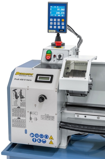 Bernardo Profi 450 S Vario inkl. 2-Achs-Digitalanzeige DT 40 / 230 V Leitspindeldrehmaschinen -