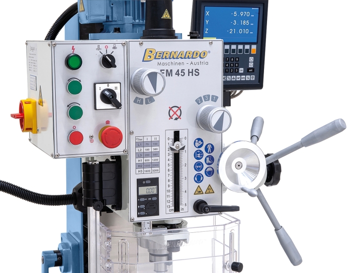 Bernardo FM 45 HS inkl. 3-Achs-Digitalanzeige ES-12 V Bohr- und Fräsmaschinen