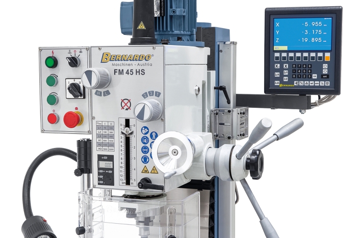 Bernardo FM 45 HS inkl. 3-Achs-Digitalanzeige ES-12 V Bohr- und Fräsmaschinen