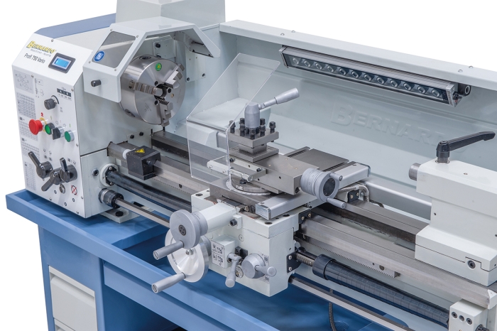 BernardoProfi 750 Vario / 230 V inkl. 2-Achs Digitalanzeige ES-12 V Leitspindeldrehmaschine