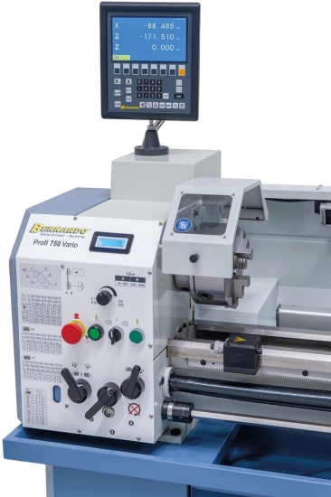 BernardoProfi 750 Vario / 400 V inkl. 2-Achs Digitalanzeige ES-12 V Leitspindeldrehmaschine