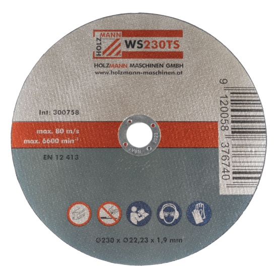 Holzmann WS230TS Trennscheibe (10stk) 230*22,23 1,9mm