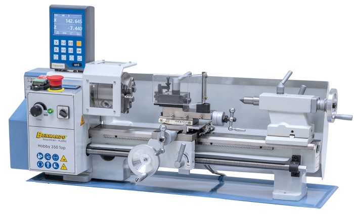 Bernardo Hobby 350 Top / 230 V inkl. 2-Achs Digitalanzeige DT 40 Leitspindeldrehmaschine Tischdrehmaschine