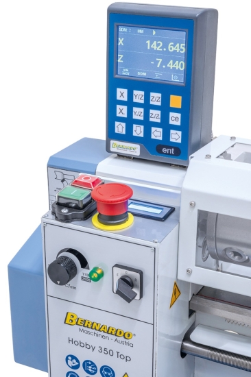 Bernardo Hobby 350 Top / 230 V inkl. 2-Achs Digitalanzeige DT 40 Leitspindeldrehmaschine Tischdrehmaschine