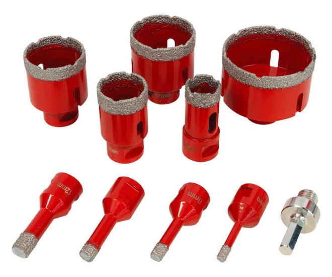 Holzmann DTBKS6-68 Diamant-Trockenbohrkronen SET